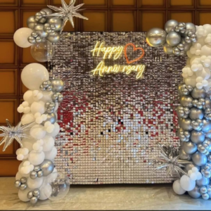 Anniversary Glitter Backdrop