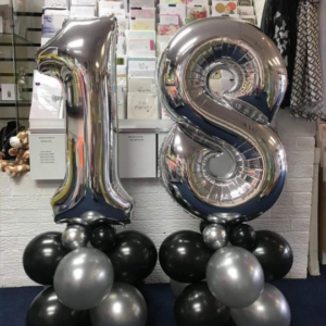 13 Age Silver Balloon Bouquet