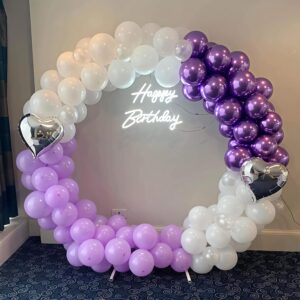 Birthday Ring Backdrop Setup